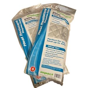 2~Silicone Treated Oven Mitts (NWT!)